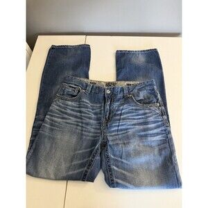 Buckle Black Jeans Mens Medium Wash 36x35 Regular Fit Bootcut No 9 Stretch